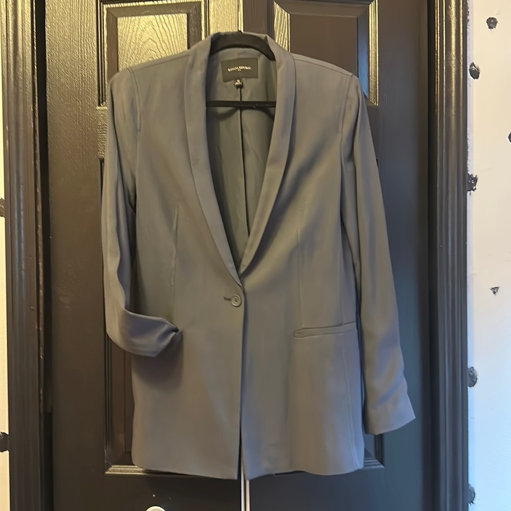 Banana Republic fitted long blazer - classy - dark grey